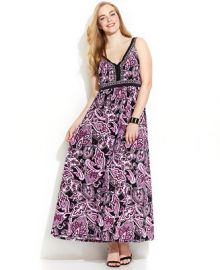 INC International Concepts Plus Size Printed Maxi Dress at Macys