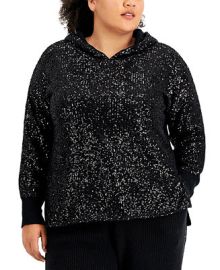 INC International Concepts Plus Size Sequin Sweater Hoodie Created for Macys  Reviews - Tops - Plus Sizes - Macys at Macys