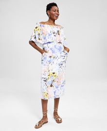 INC International Concepts Printed Off-The-Shoulder Dress Created for Macys  Reviews - Dresses - Women - Macys at Macys