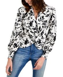 INC International Concepts Printed Twist-Front Top Created for Macys  Reviews - Tops - Women - Macys at Macys