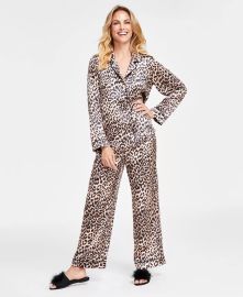 INC International Concepts Satin Notch Collar Packaged Pajama Set Created for Macys - Macys at Macys