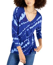 INC International Concepts Tie-Dyed V-Neck Step-Hem Sweater Created for Macys  Reviews - Sweaters - Women - Macys at Macys