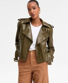 INC International Concepts Women39s Faux-Leather Biker Jacket Macy39s Exclusive - Macy39s at Macys