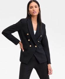 INC International Concepts Womens Double-Breasted Blazer Exclusively at Macys - Macys at Macys