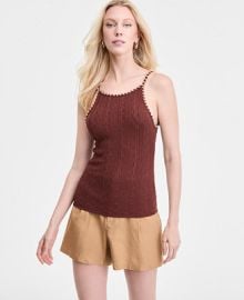 INC International Concepts Womens Embellished Knit Camisole Exclusively at Macys - Macys at Macys