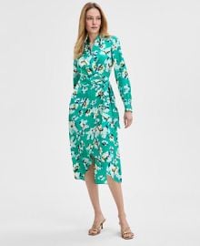 INC International Concepts Womens Floral-Print Wrap Dress Exclusively at Macys - Macys at Macys