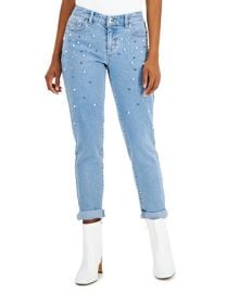 INC International Concepts Womens Mid-Rise Embellished Straight-Leg Jeans Created for Macys Reviews - Jeans - Women - Macys at Macys