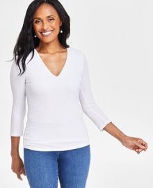 INC International Concepts Womens Ribbed Top Created for Macys - Macys at Macys