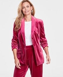 INC International Concepts Womens Velvet Blazer Created for Macys - Macys at Macys