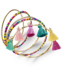 INC International Concepts Wrapped & Tassel Bangle Bracelets at Macys