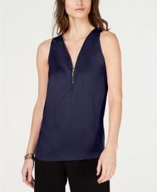 INC International Concepts Zip-Front Tank Top at Macys