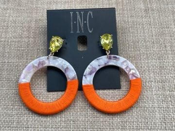 INC Women Earrings nternational Concept Earring Hoops Resin Wrap Multi Color eBay at eBay