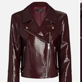 INTERMIX Jackets amp Coats Burgundy Leather Jacket Poshmark at Poshmark