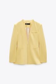 INVERTED LAPEL LONG BLAZER - Fuchsia   United States at Zara