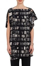 IQ Book-Print Stretch-Silk Tunic by Zero Maria Cornejo at Barneys