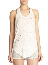 IRO - Doris Distressed Linen Tank Top at Saks Fifth Avenue