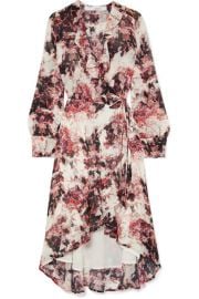 IRO - Ruffle-trimmed floral-print georgette wrap dress at Net A Porter