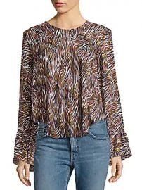 IRO - Tildana Silk Zebra-Print Top at Saks Off 5th