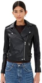 IRO Ashville Leather Jacket Black 38 at Shopbop