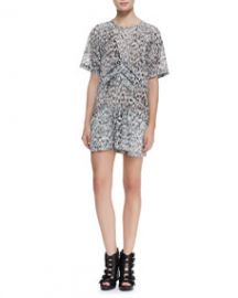 IRO Carline Short-Sleeve Printed Dress at Neiman Marcus