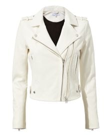 IRO Dylan Cropped Leather Moto Jacket at Intermix