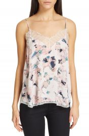 IRO Flowa Lace Trim Floral Print Camisole   Nordstrom at Nordstrom