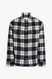 IRO Garnetr checked wool blend flannel overshirt at The Outnet