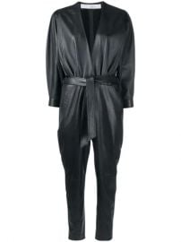 IRO Healy Belted Leather Jumpsuit - Farfetch at Farfetch