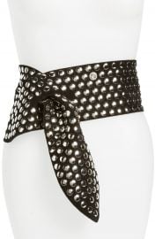 IRO Lonanda Wide Studded Leather Belt at Nordstrom