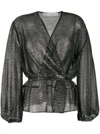 IRO Maryle semi-sheer Wrap Blouse - Farfetch at Farfetch