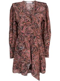 IRO Masca swirl-print Silk Minidress - at Farfetch