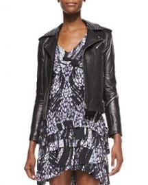 IRO Wenda Studded Lambskin Moto Jacket at Neiman Marcus