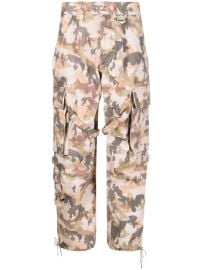 ISABEL MARANT Elore abstract-print Cotton Trousers Neutrals at Farfetch