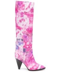 ISABEL MARANT Ririo tie-dye 80mm knee-high Boots - at Farfetch