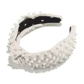 IVORY WOVEN PEARL HEADBAND - Lele Sadoughi at Lele Sadoughi