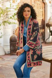 Icon Sweater Cardigan - Kimono Jacquard Knit Cardigan at Soft Surroundings