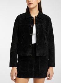 Icone Flap-pocket suede jacket at Simons