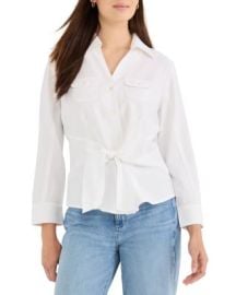 Iconic Tie Front Shirt at Bloomingdales