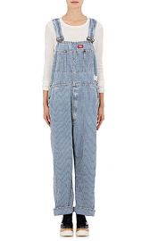 Icons striped denim overalls at Barneys