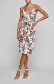 Ida Print Sleeveless Belted Stretch Cotton Dress at Nordstrom