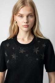 Ida Stars Strass Cashmere Sweater black women ZadigampVoltaire at Zadig & Voltaire