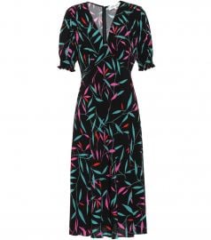 Idris printed cr  pe midi dress at Mytheresa