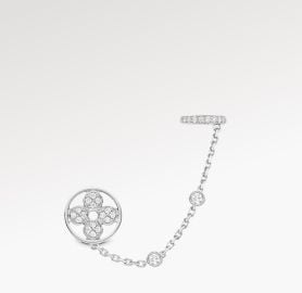 Idylle Blossom Mono Chain Earring White Gold And Diamonds - Per Unit - Jewelry - Categories LOUIS VUITTON at Louis Vuitton