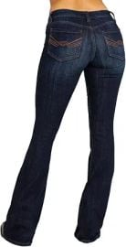 Idyllwind Women's Women's Rebel Mid Rise Bootcut Stretch Denim Jeans - If19j6-Dkw at Amazon