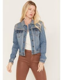 Idyllwind Womens Shiloh Drive Embellished Denim Trucker Jacket at Boot Barn