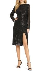 Ieena for Mac Duggal Long Sleeve Sequin Sheath Dress at Nordstrom