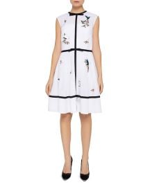 Iina Embroidered Windsor Gate Dress at Bloomingdales