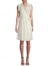 Ikat Sleeveless Polka Dot Wrap Dress at Saks Off 5th