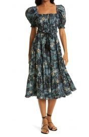 Iliana Puff Sleeve Midi Dress at Nordstrom