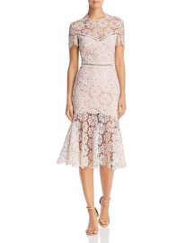 Illusion Lace Midi Dress Saylor at Bloomingdales